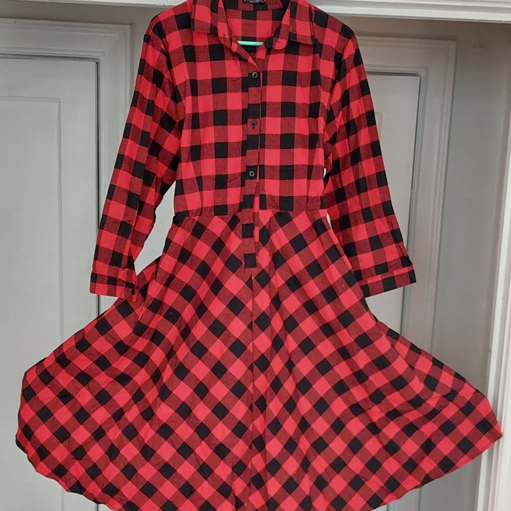 Dress (red and black)